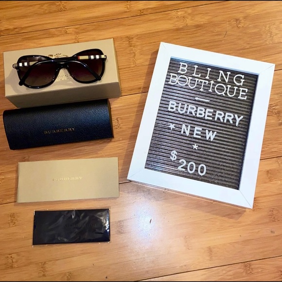 Like New Authentic Burberry Square 58mm Sunglasses - Picture 10 of 11